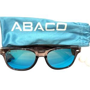 Men's Abaco Polorized Sunglasses in Crystal Grey/Deep Blue Mirror, EUC
